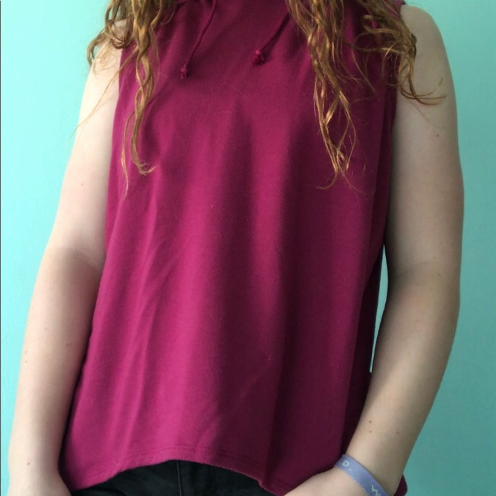 Aeropostale hooded tank top with cutout in back